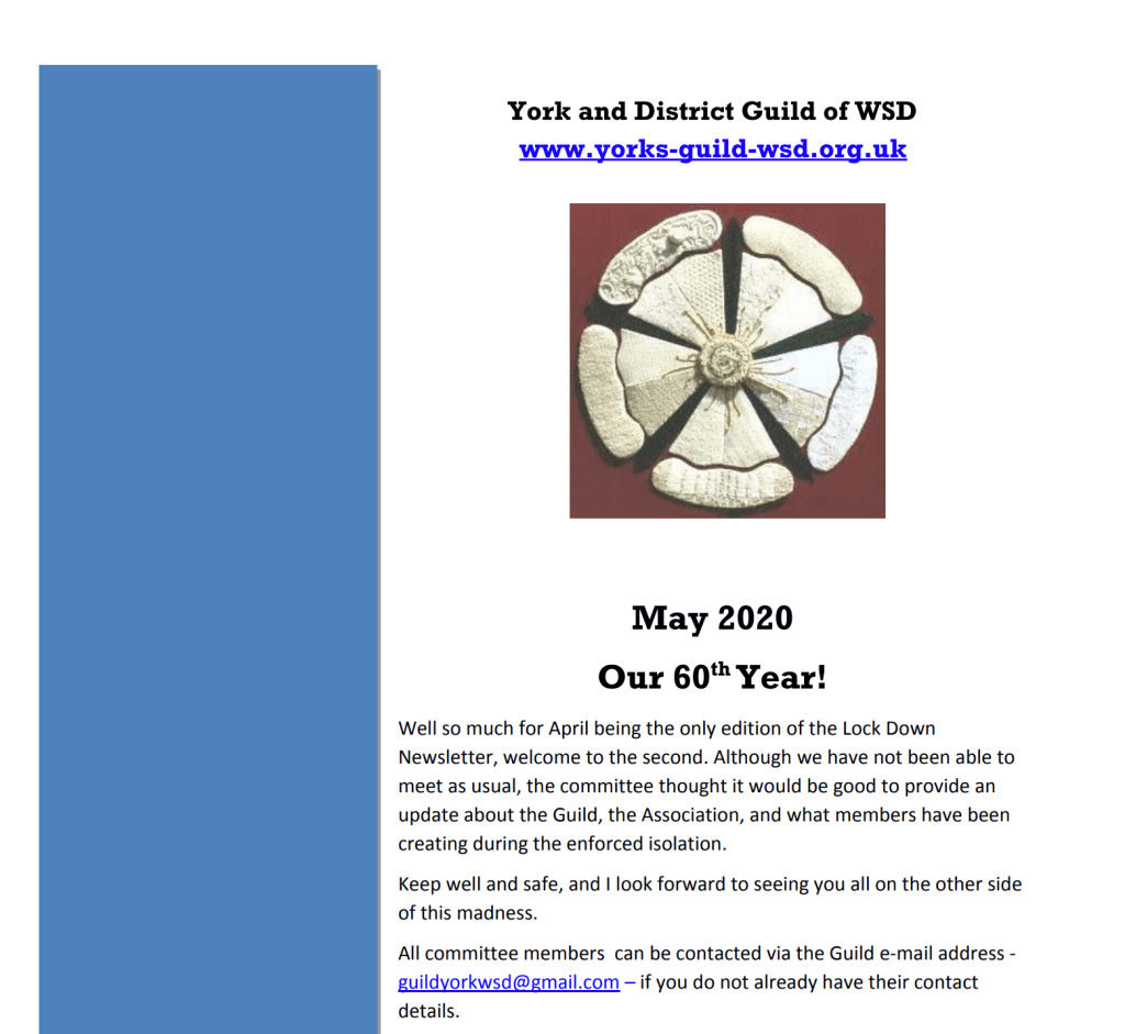 A screenshot of the guild newsletter